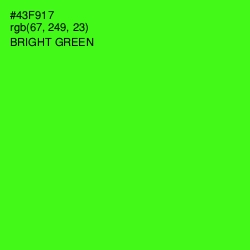 #43F917 - Bright Green Color Image