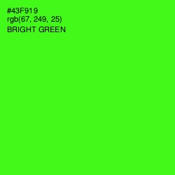 #43F919 - Bright Green Color Image