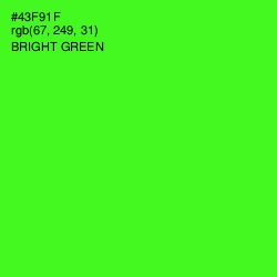 #43F91F - Bright Green Color Image