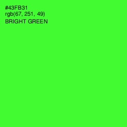 #43FB31 - Bright Green Color Image