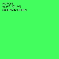 #43FC5E - Screamin' Green Color Image