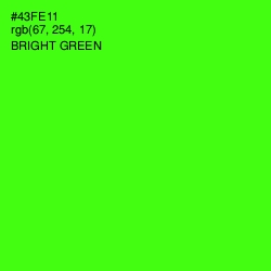 #43FE11 - Bright Green Color Image