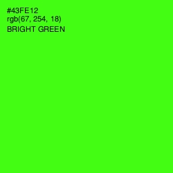 #43FE12 - Bright Green Color Image