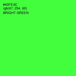 #43FE3C - Bright Green Color Image