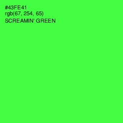 #43FE41 - Screamin' Green Color Image