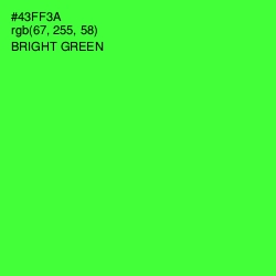 #43FF3A - Bright Green Color Image