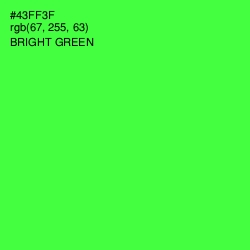 #43FF3F - Bright Green Color Image