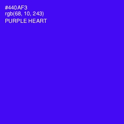 #440AF3 - Purple Heart Color Image