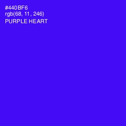 #440BF6 - Purple Heart Color Image