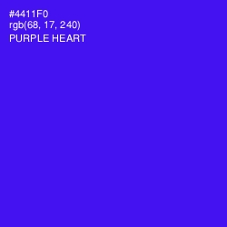 #4411F0 - Purple Heart Color Image