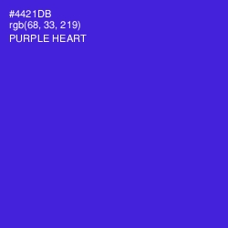 #4421DB - Purple Heart Color Image