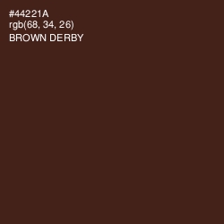 #44221A - Brown Derby Color Image