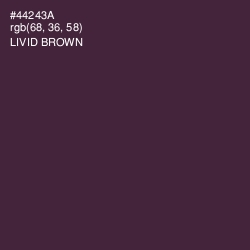#44243A - Livid Brown Color Image