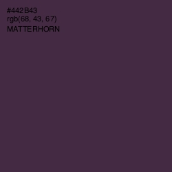 #442B43 - Matterhorn Color Image