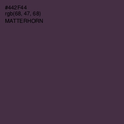 #442F44 - Matterhorn Color Image