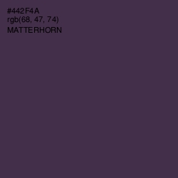 #442F4A - Matterhorn Color Image