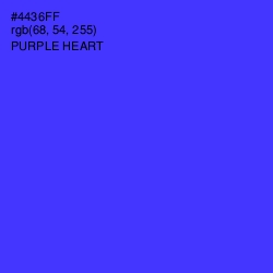 #4436FF - Purple Heart Color Image