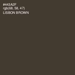 #443A2F - Lisbon Brown Color Image