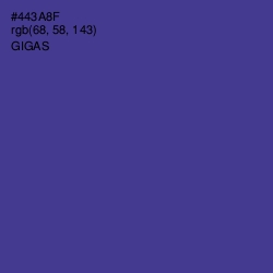 #443A8F - Gigas Color Image