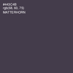 #443C4B - Matterhorn Color Image