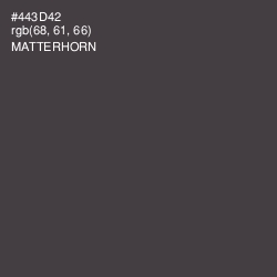 #443D42 - Matterhorn Color Image