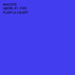 #443DF0 - Purple Heart Color Image