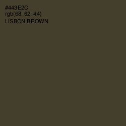 #443E2C - Lisbon Brown Color Image