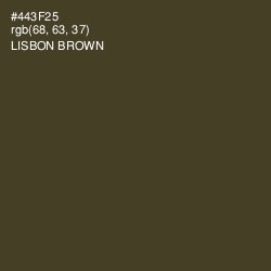 #443F25 - Lisbon Brown Color Image