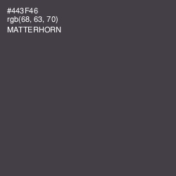 #443F46 - Matterhorn Color Image