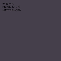 #443F4A - Matterhorn Color Image