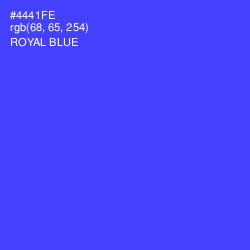 #4441FE - Royal Blue Color Image