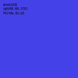 #4442E8 - Royal Blue Color Image