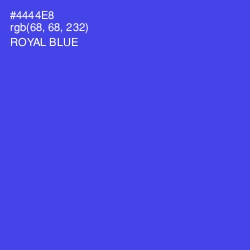 #4444E8 - Royal Blue Color Image