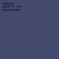 #444A6D - Mulled Wine Color Image