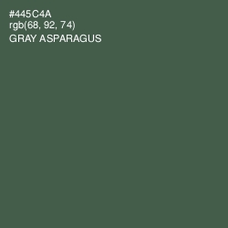 #445C4A - Gray Asparagus Color Image