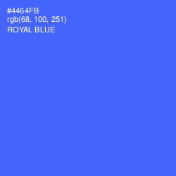 #4464FB - Royal Blue Color Image