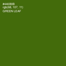 #446B0B - Green Leaf Color Image