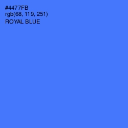 #4477FB - Royal Blue Color Image