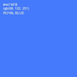 #447AFB - Royal Blue Color Image