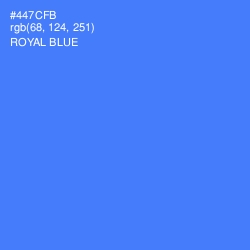 #447CFB - Royal Blue Color Image