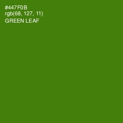 #447F0B - Green Leaf Color Image