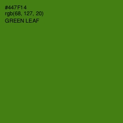 #447F14 - Green Leaf Color Image