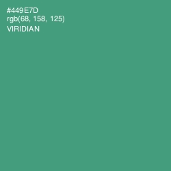 #449E7D - Viridian Color Image