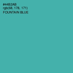 #44B2AB - Fountain Blue Color Image