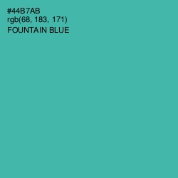 #44B7AB - Fountain Blue Color Image
