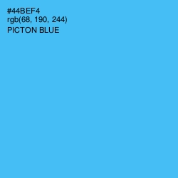 #44BEF4 - Picton Blue Color Image