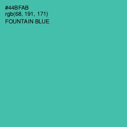 #44BFAB - Fountain Blue Color Image