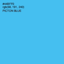 #44BFF0 - Picton Blue Color Image