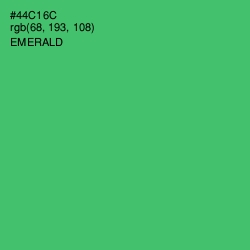 #44C16C - Emerald Color Image