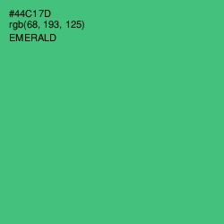 #44C17D - Emerald Color Image